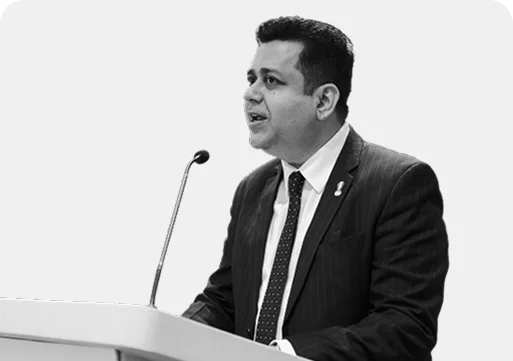 Vivek Shukla speaking at an event